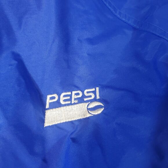 Vtg Pepsi Cola Jacket Adult XL Blue Top Gear Fleece Lined Nylon Bomber Men - Picture 2 of 8